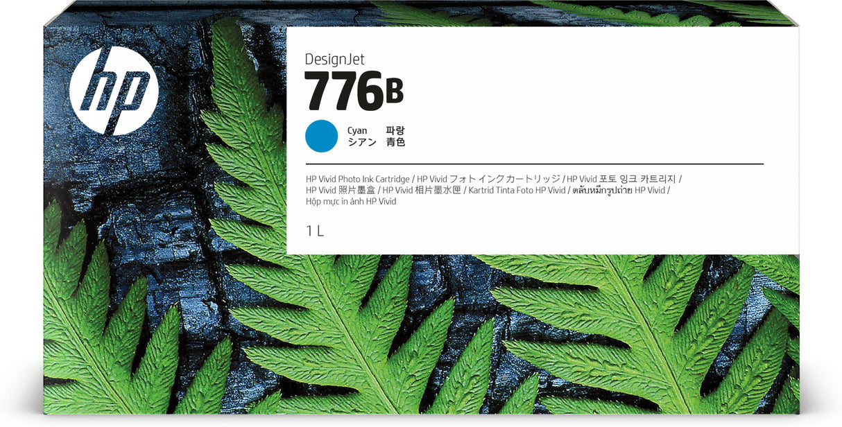 HP 776B 1-liter Cyan Ink Cartridge (1XB15A)