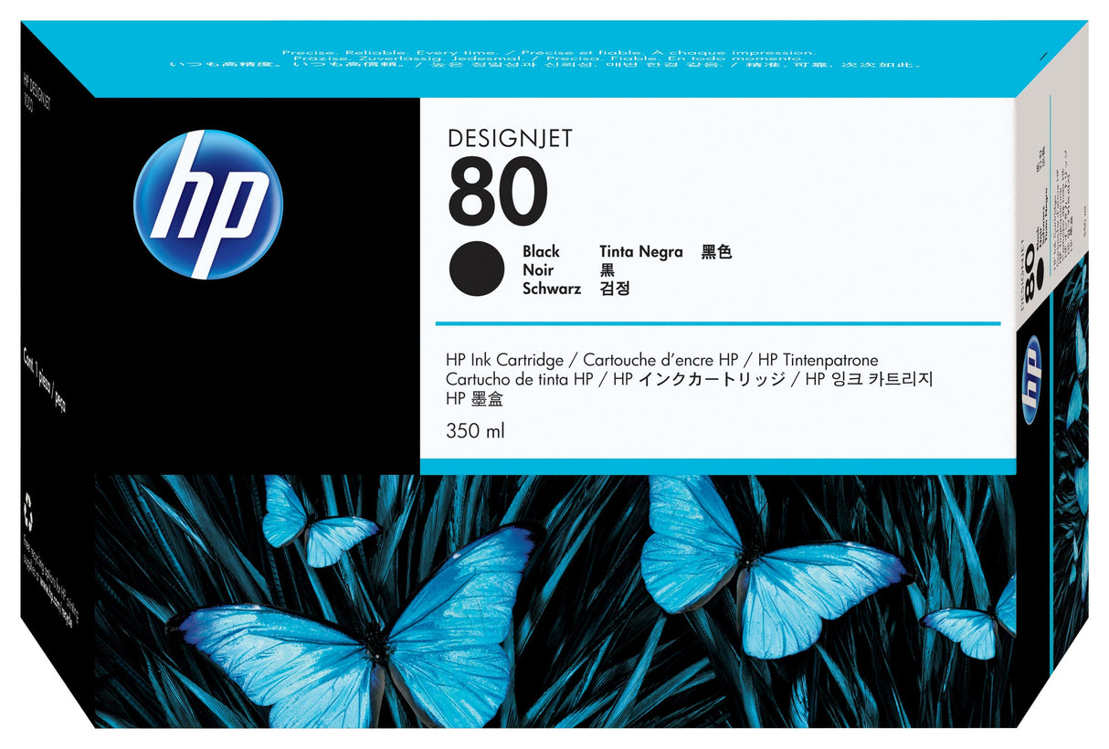 HP 80 350-ml Black Ink Cartridge (C4871A)