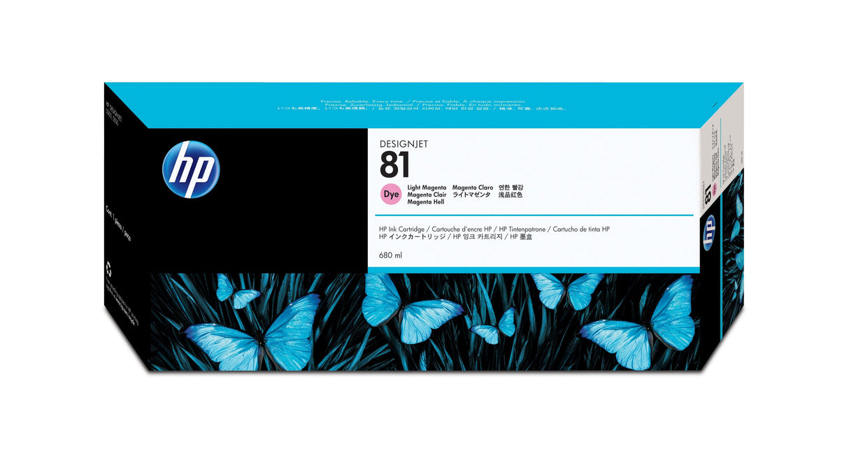 HP 81 680-ml Light Magenta Dye Ink Cartridge (C4935A)