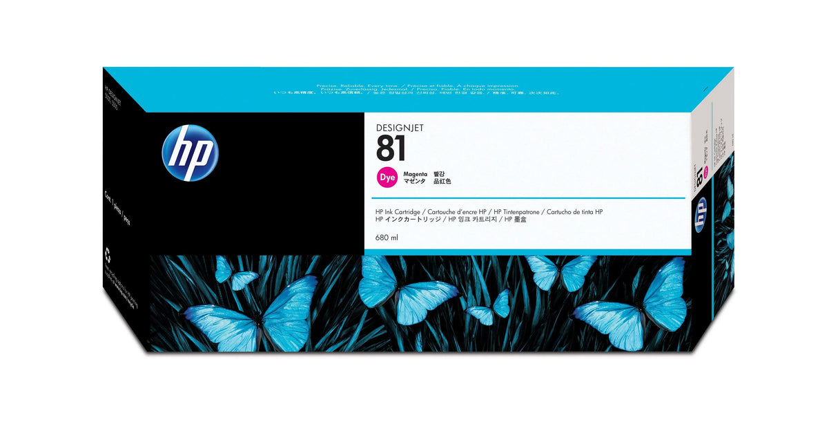 HP 81 680-ml Magenta Dye Ink Cartridge (C4932A)