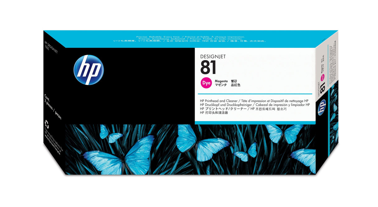HP 81 Magenta DesignJet Dye Printhead and Printhead Cleaner (C4952A)