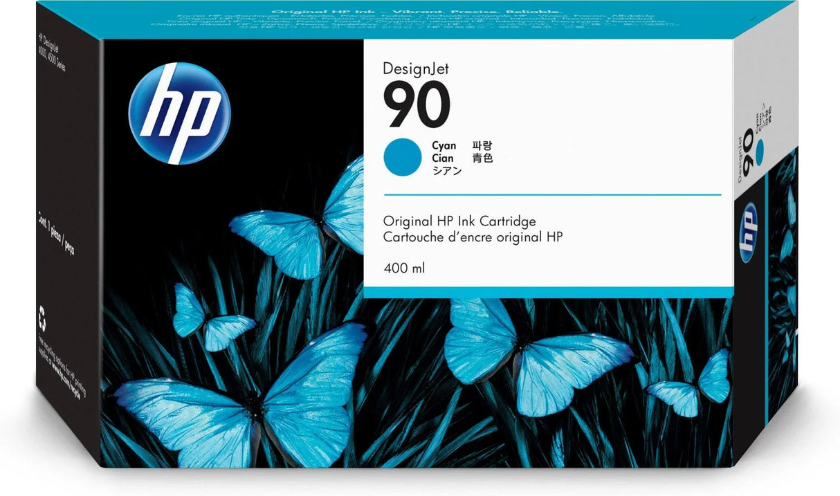 HP 90 400-ml Cyan DesignJet Ink Cartridge (C5061A)