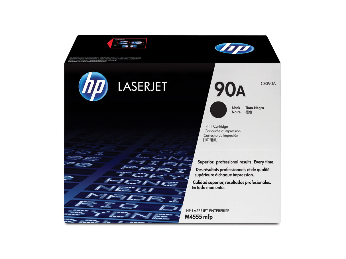 HP 90A Black Original LaserJet Toner Cartridge (CE390A)