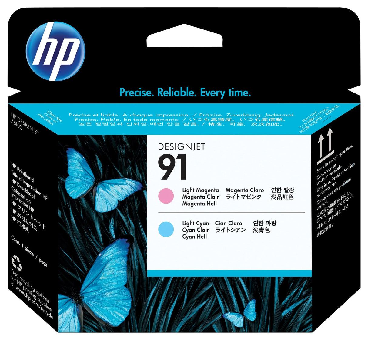 HP 91 Light Magenta and Light Cyan DesignJet Printhead (C9462A)