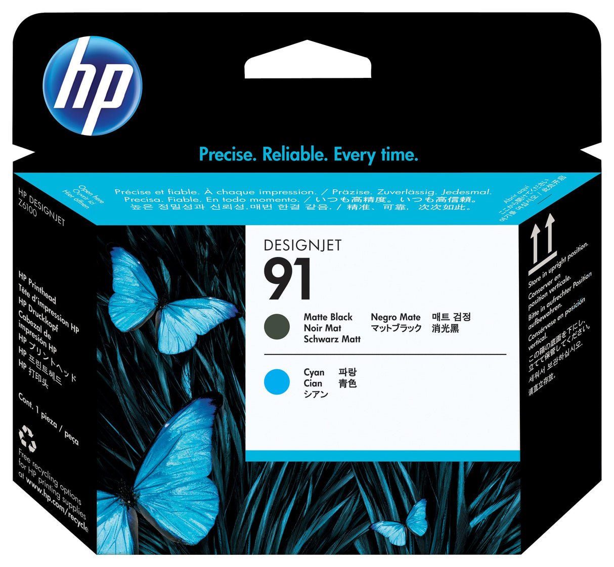 HP 91 Matte Black and Cyan Printhead (C9460A)
