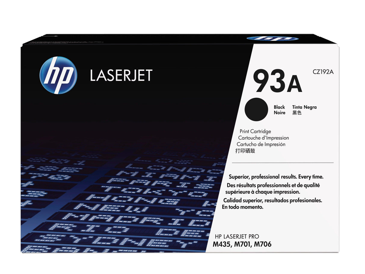 HP 93A Black Original LaserJet Toner Cartridge (CZ192A)