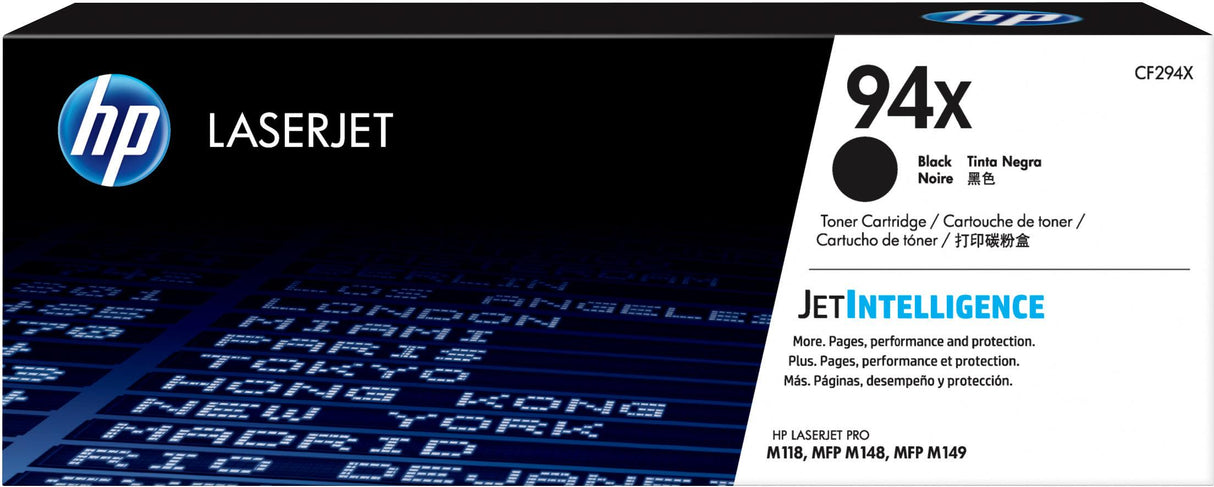 HP 94X High Yield Black Original LaserJet Toner Cartridge (CF294X)