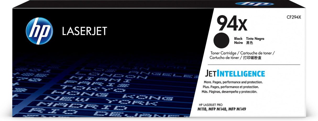 HP 94X High Yield Black Original LaserJet Toner Cartridge (CF294X)