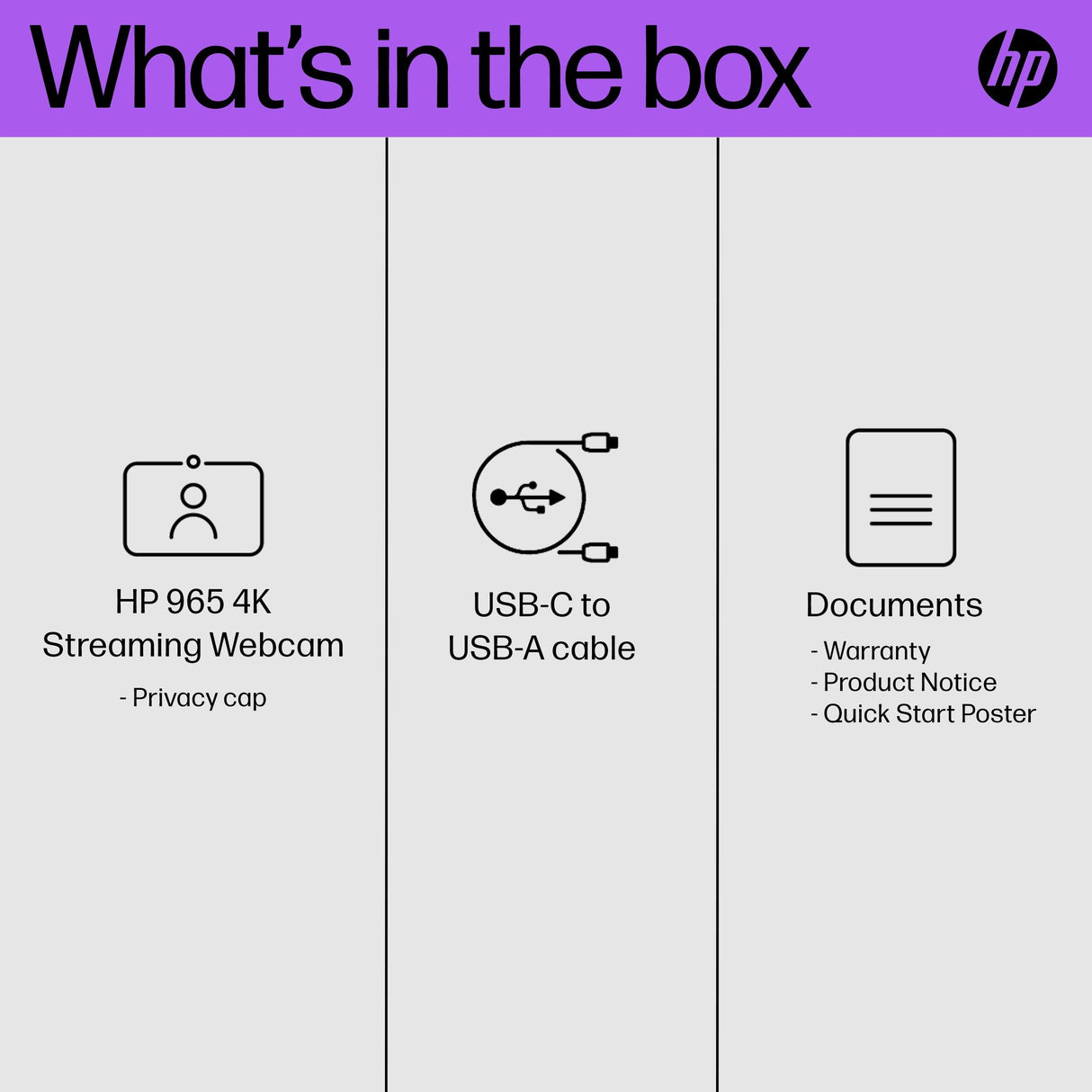 HP 965 4K Streaming Webcam (695J5AA)