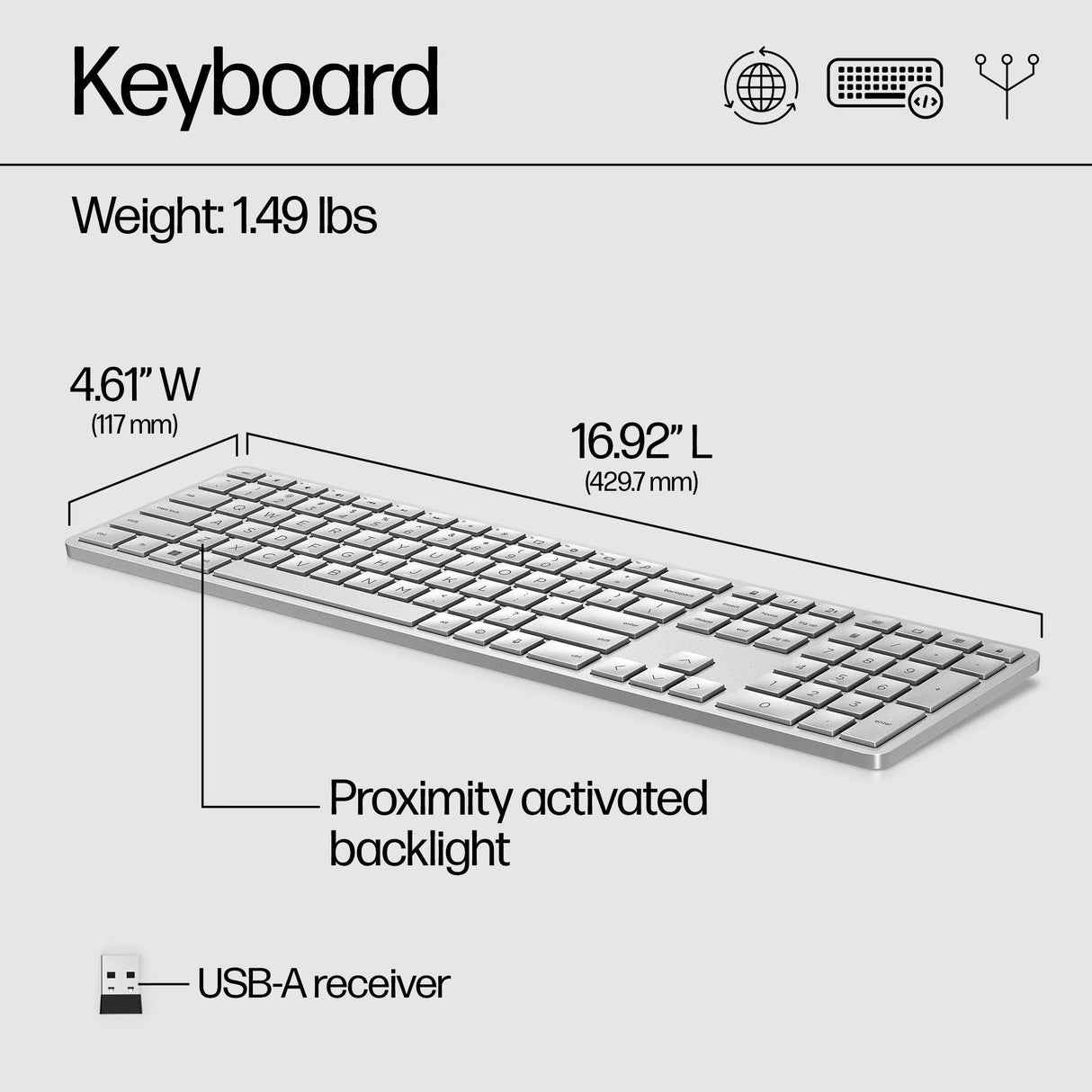 HP 970 Programmable Wireless Keyboard (3Z729AA)