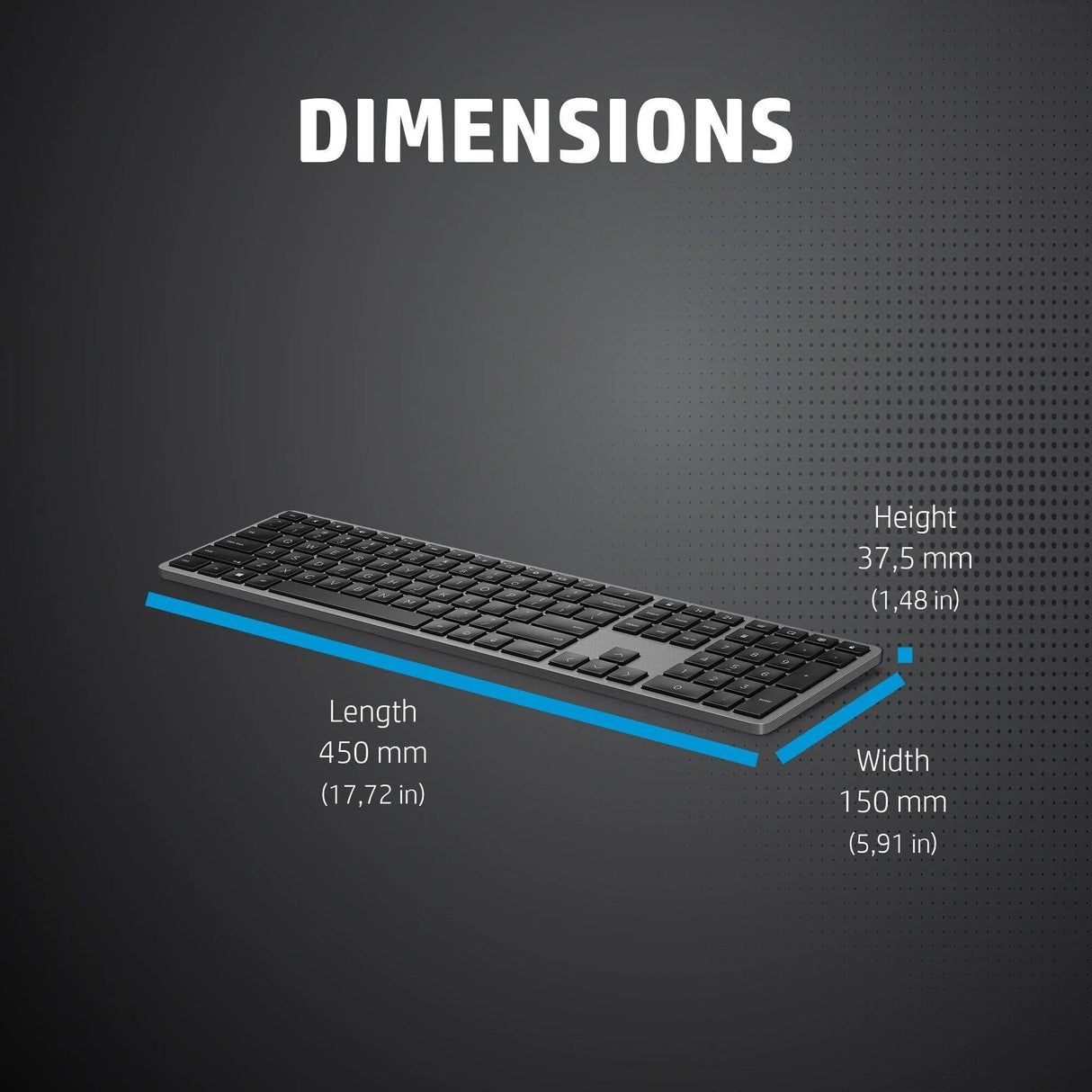 HP 975 Dual-Mode Wireless Keyboard (3Z726AA)