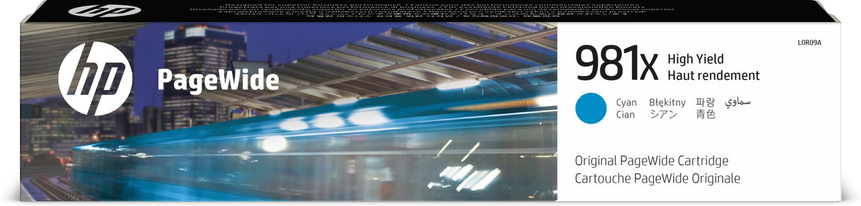 HP 981X High Yield Cyan Original PageWide Cartridge (L0R09A)
