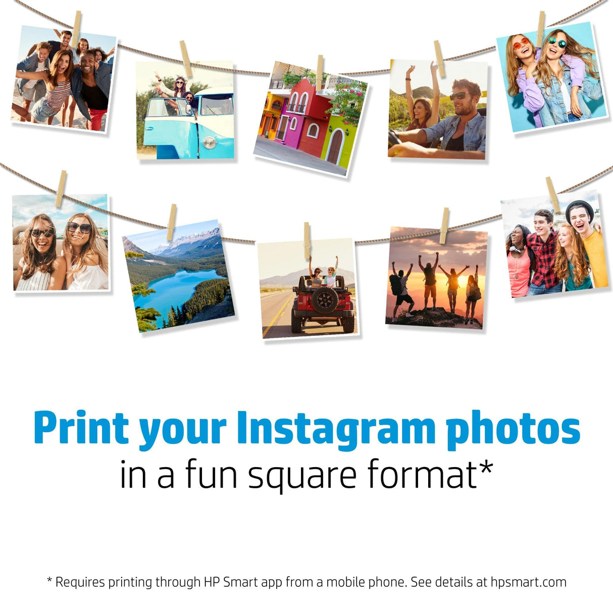 HP Advanced Photo Paper | Glossy | 65 lb | 5 x 5 in. (127 x 127 mm) | 20 sheets (49V50A)