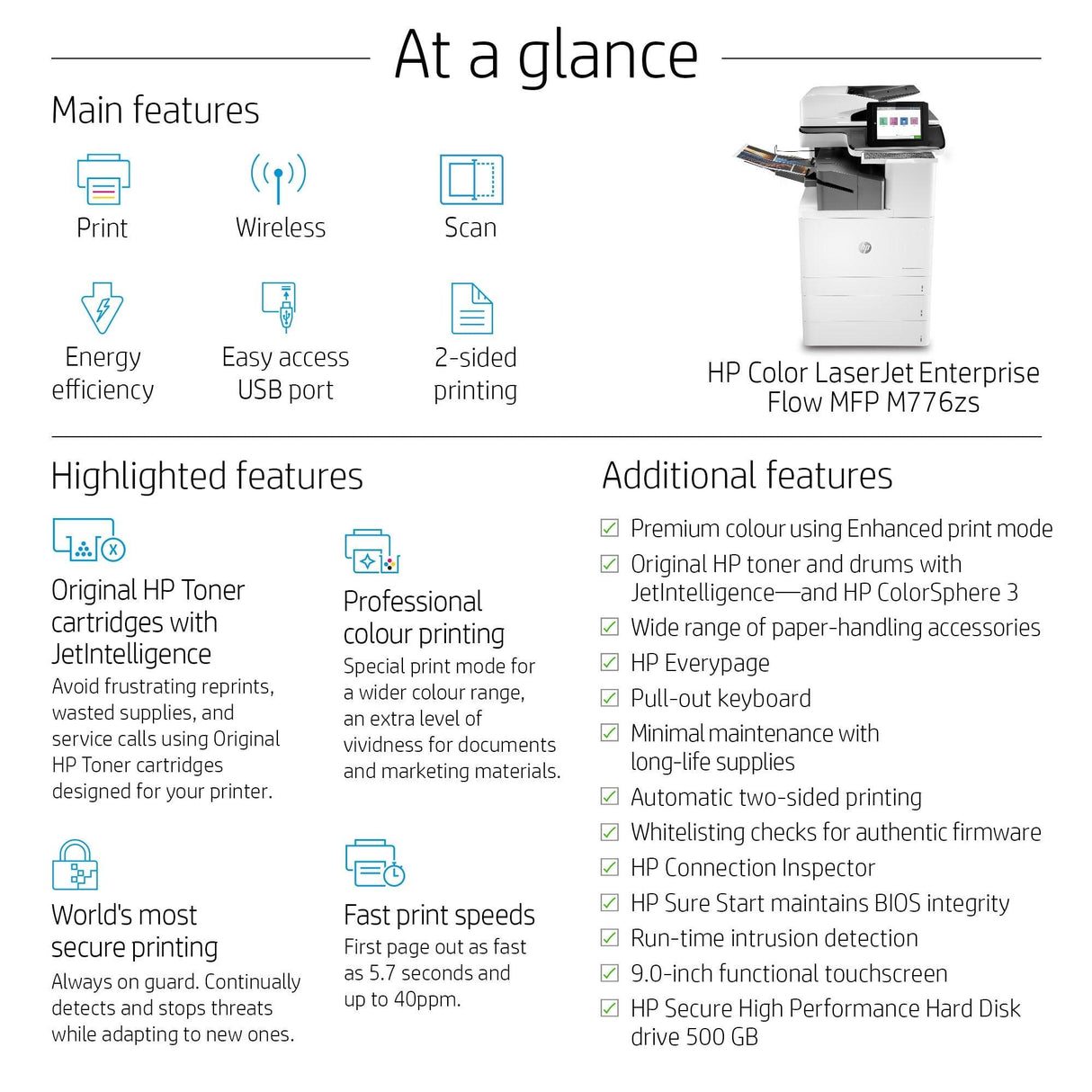 HP Color LaserJet Enterprise Flow MFP M776zs