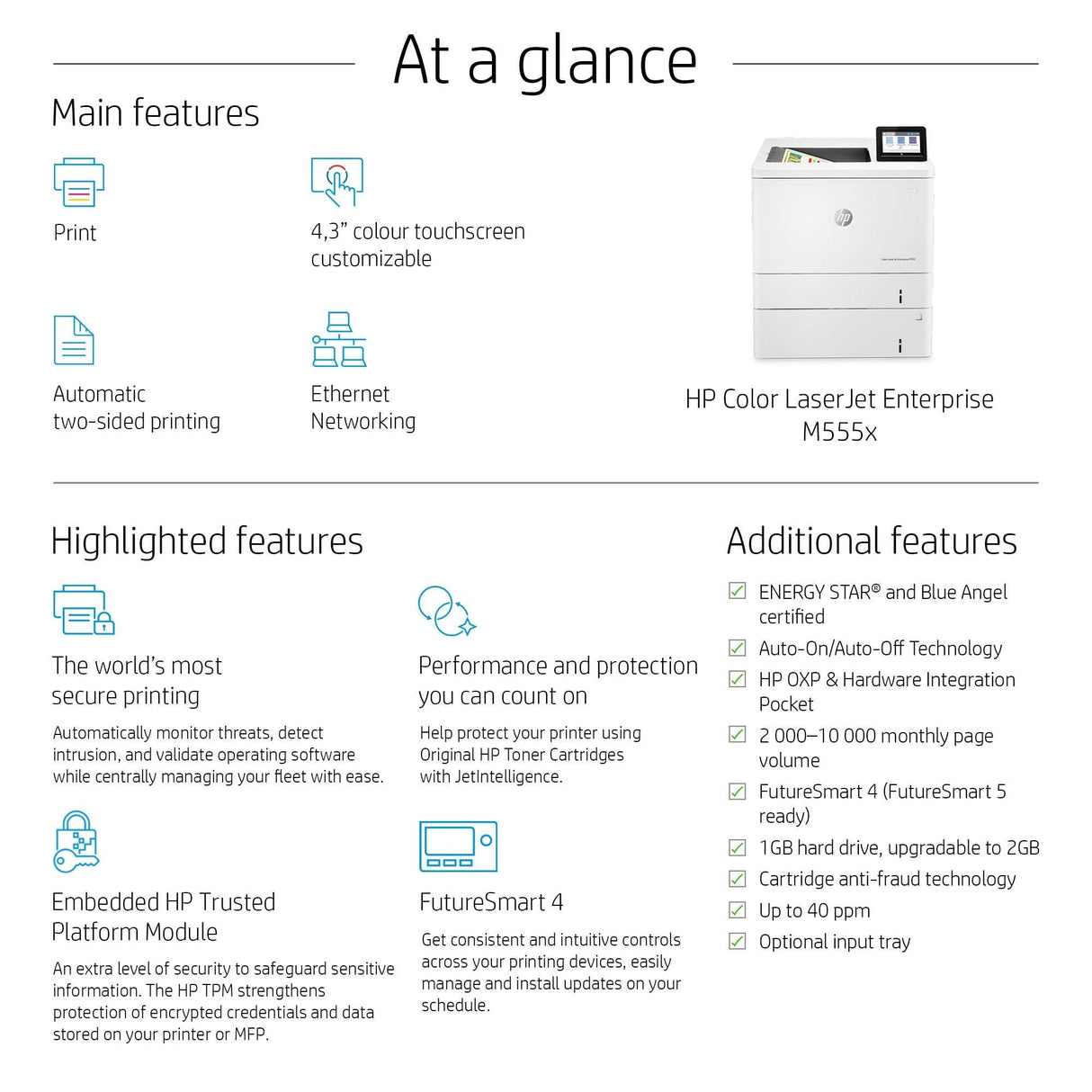 HP Color LaserJet Enterprise M555x