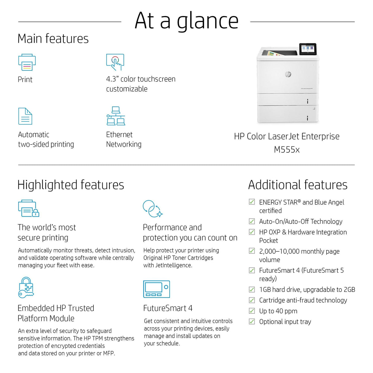 HP Color LaserJet Enterprise M555x