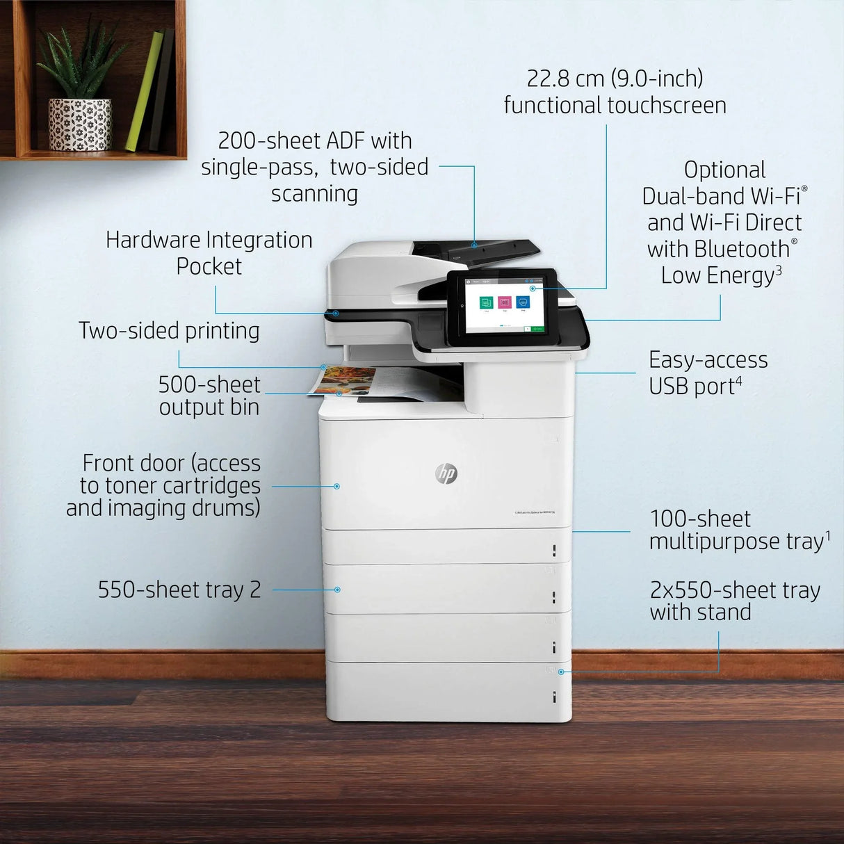 HP COLOR LASERJET ENTERPRISE MFP M776dn – Print / Scan / Copy / Fax / Laser / Colour – High Speed Duplex MFP