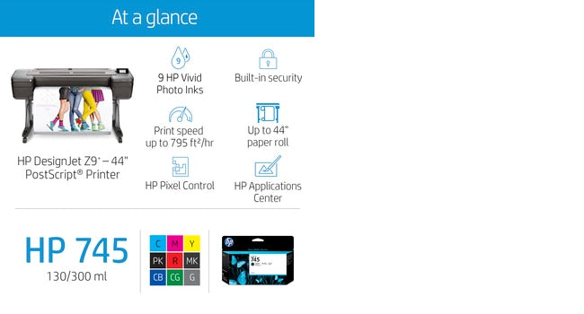 HP DesignJet Z9+ 44-in PostScript Printer