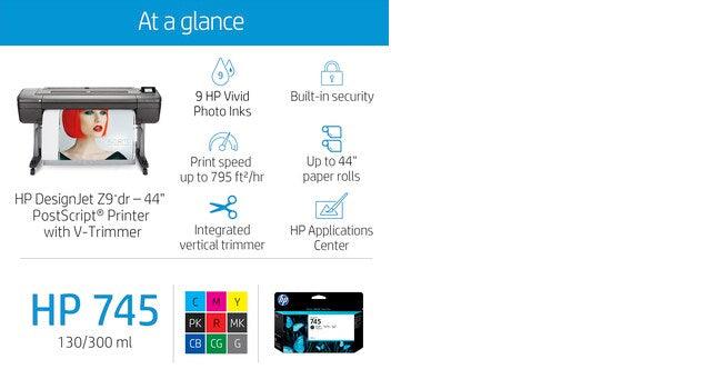 HP DesignJet Z9+dr 44-in PostScript Printer