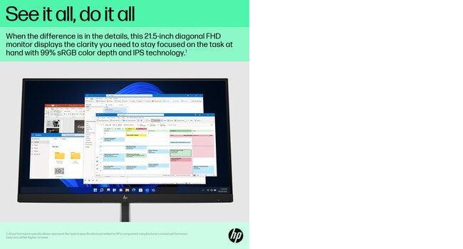 HP E22 Monitor – 21.5" / Full HD / IPS / 60Hz – Business Monitor