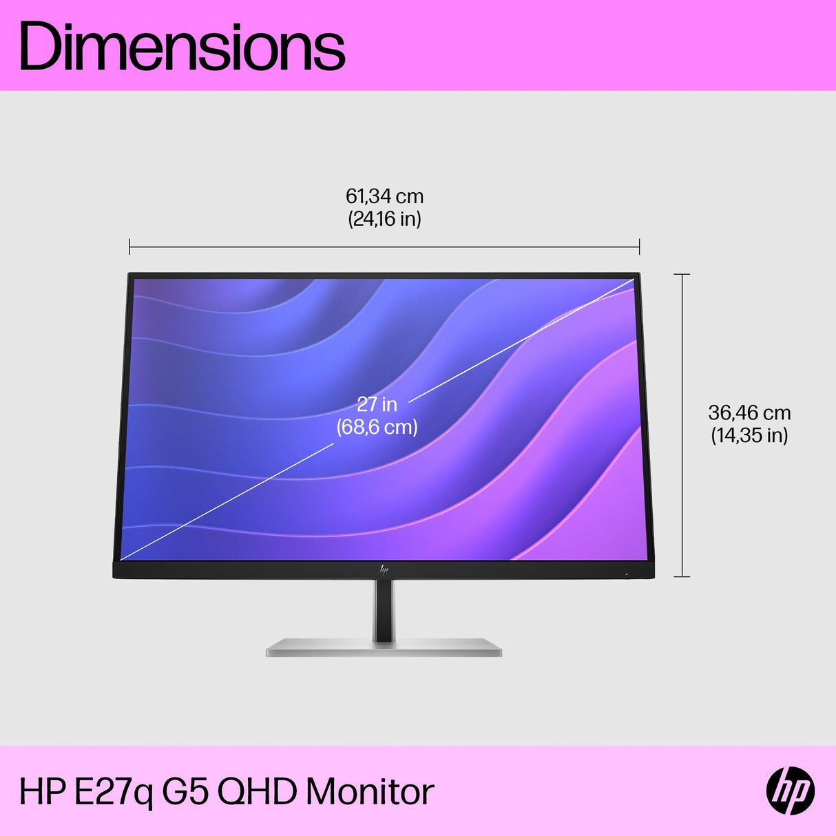 HP E27q G5 QHD Monitor (6N6F2AA)