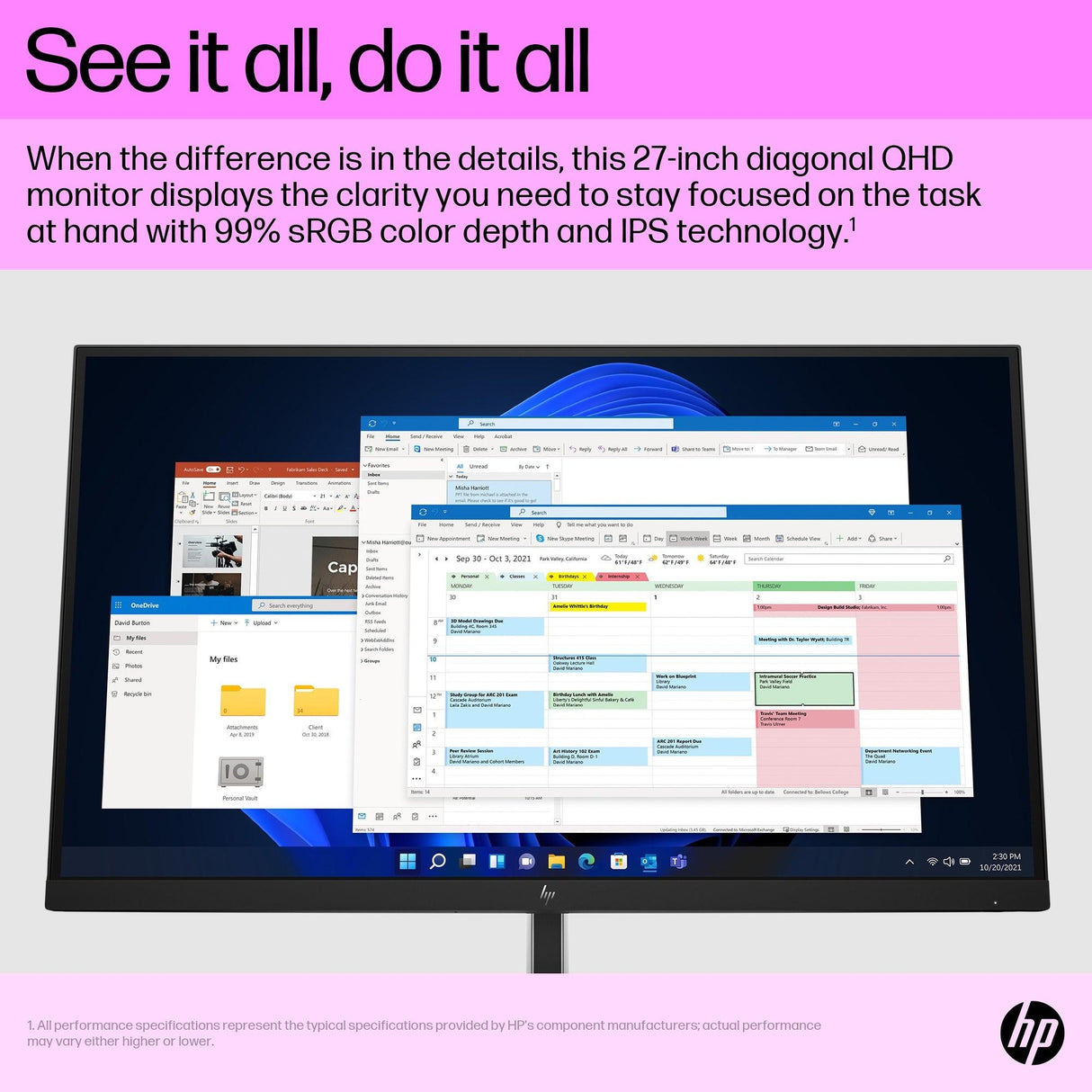 HP E27q G5 QHD Monitor (6N6F2AA)