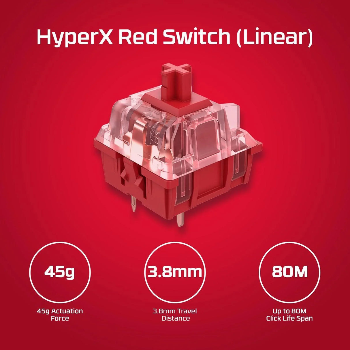 HP HyperX Alloy Origins 60 - Mechanical Gaming Keyboard - HX Red (US Layout) (4P5N4AA)