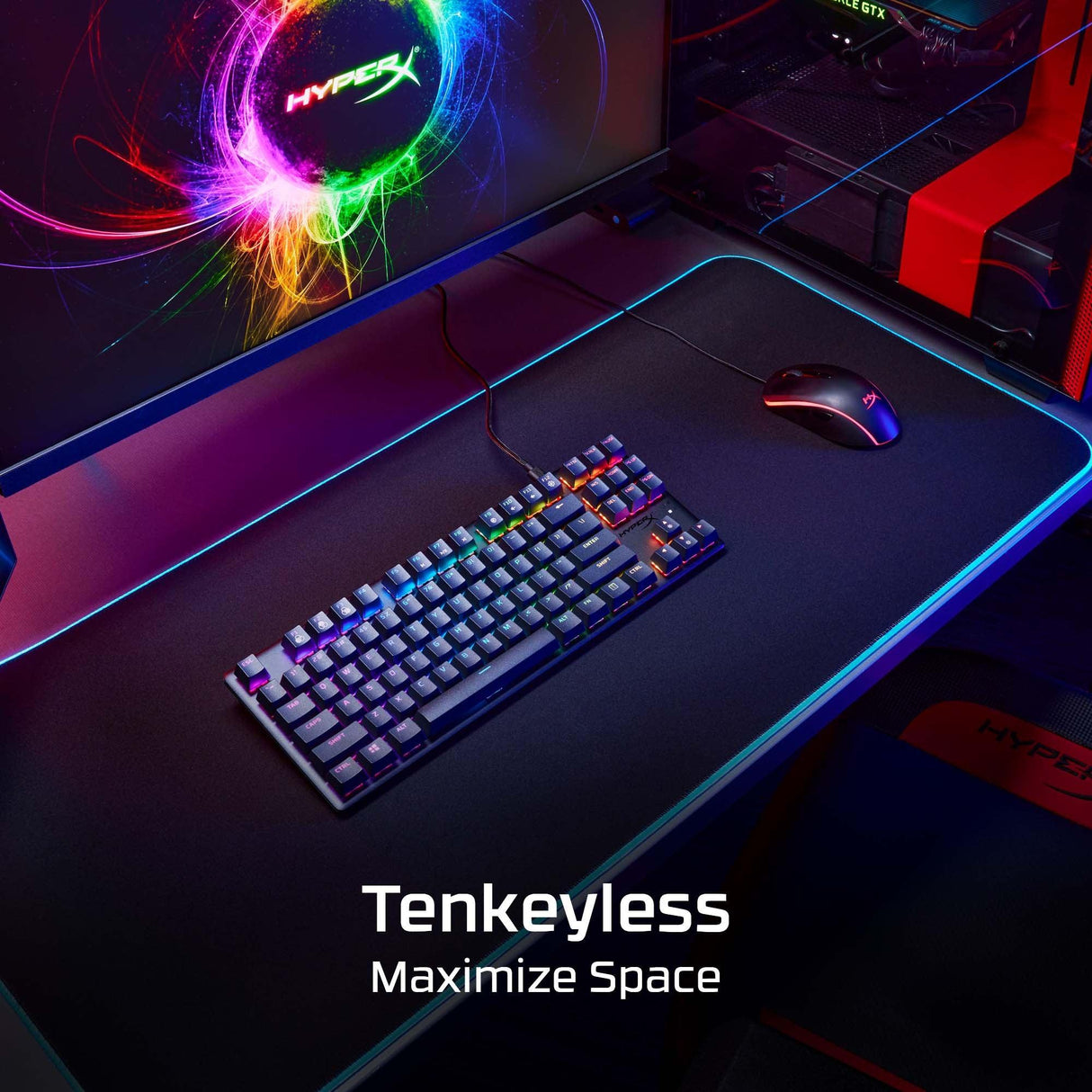 HP HyperX Alloy Origins Core PBT HX Red - Mechanical Gaming Keyboard (639N7AA)