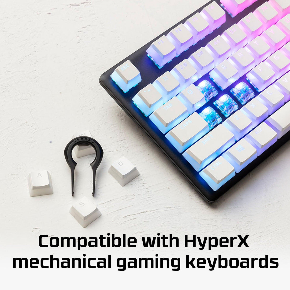 HP HyperX Pudding Keycaps - PBT - Pink (644H7AA)