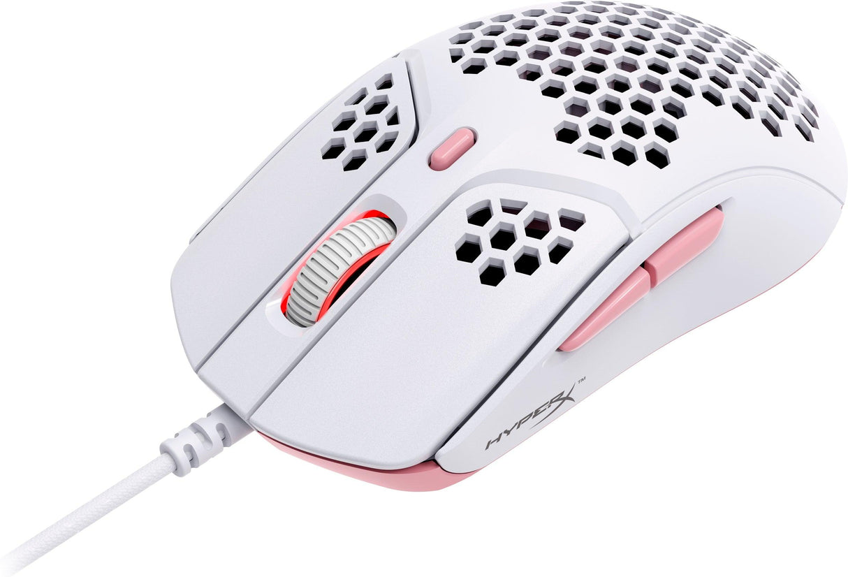 HP HyperX Pulsefire Haste - Gaming Mouse (White-Pink) (4P5E4AA)