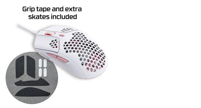 HP HyperX Pulsefire Haste - Gaming Mouse (White-Pink) (4P5E4AA)