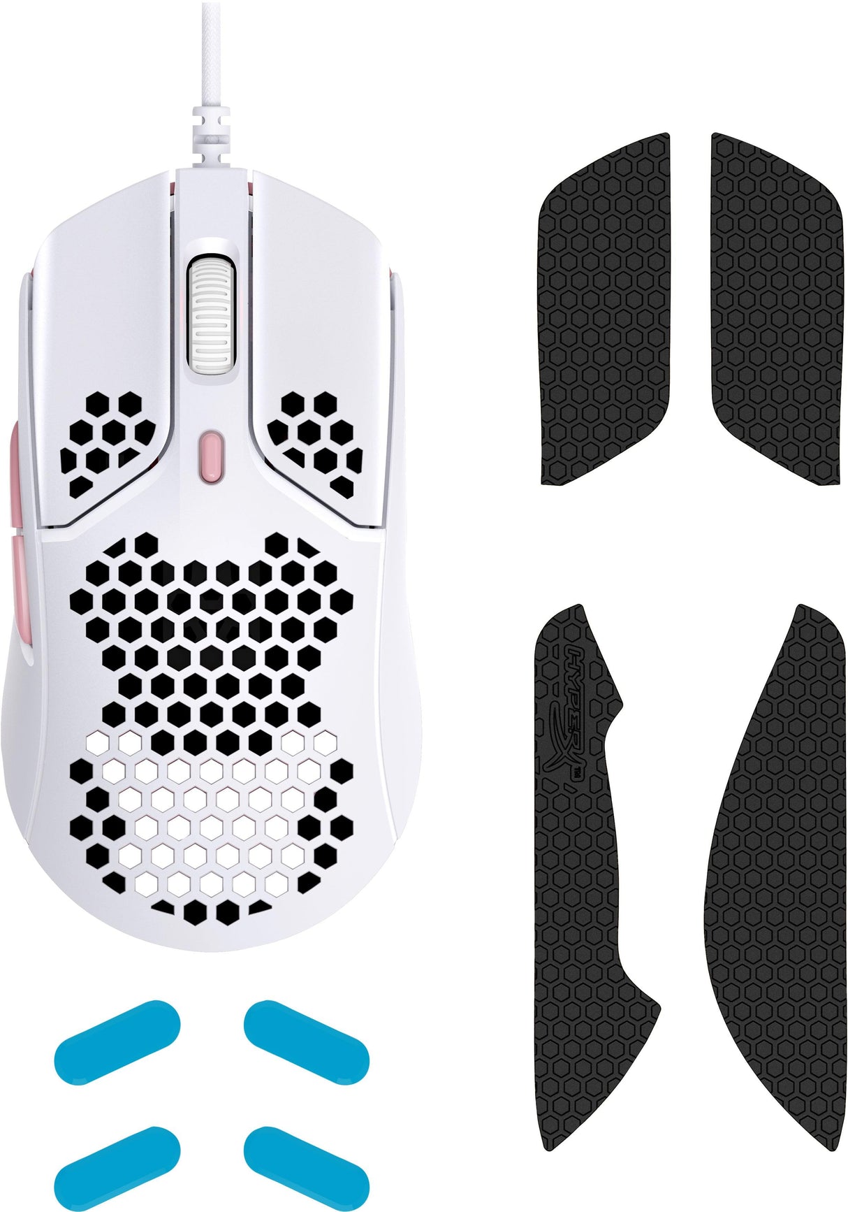 HP HyperX Pulsefire Haste - Gaming Mouse (White-Pink) (4P5E4AA)