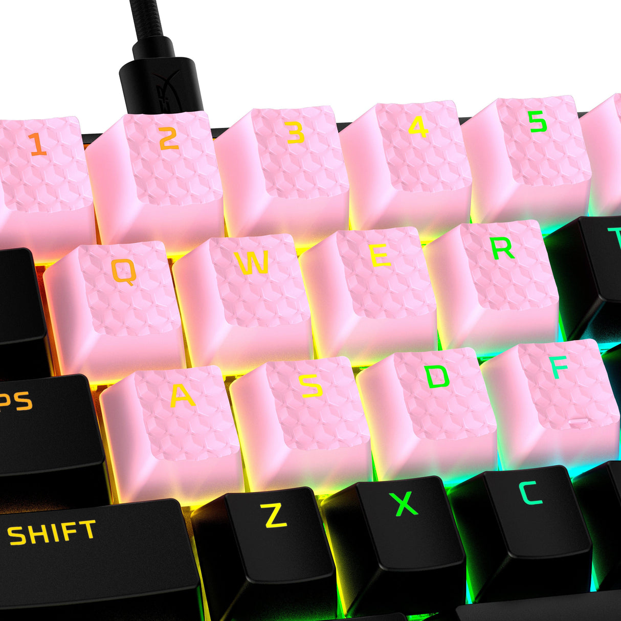 HP HyperX Rubber Keycaps - Gaming Accessory Kit - Pink (US Layout) (519U0AA)