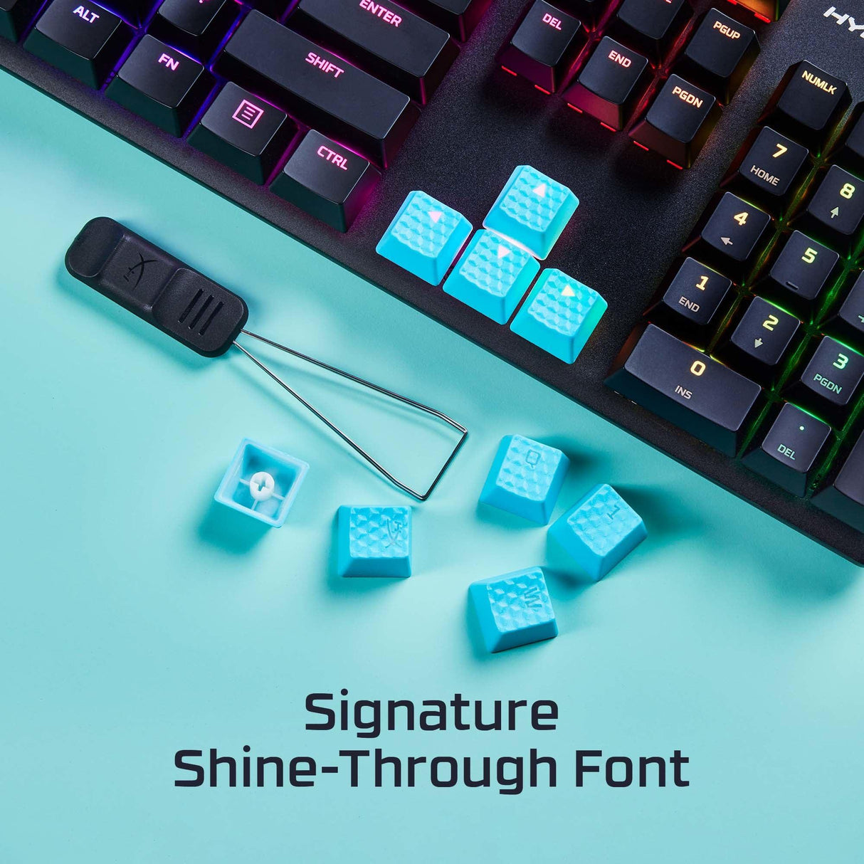 HP HyperX Rubber Keycaps - Gaming Accessory Kit - Pink (US Layout) (519U0AA)