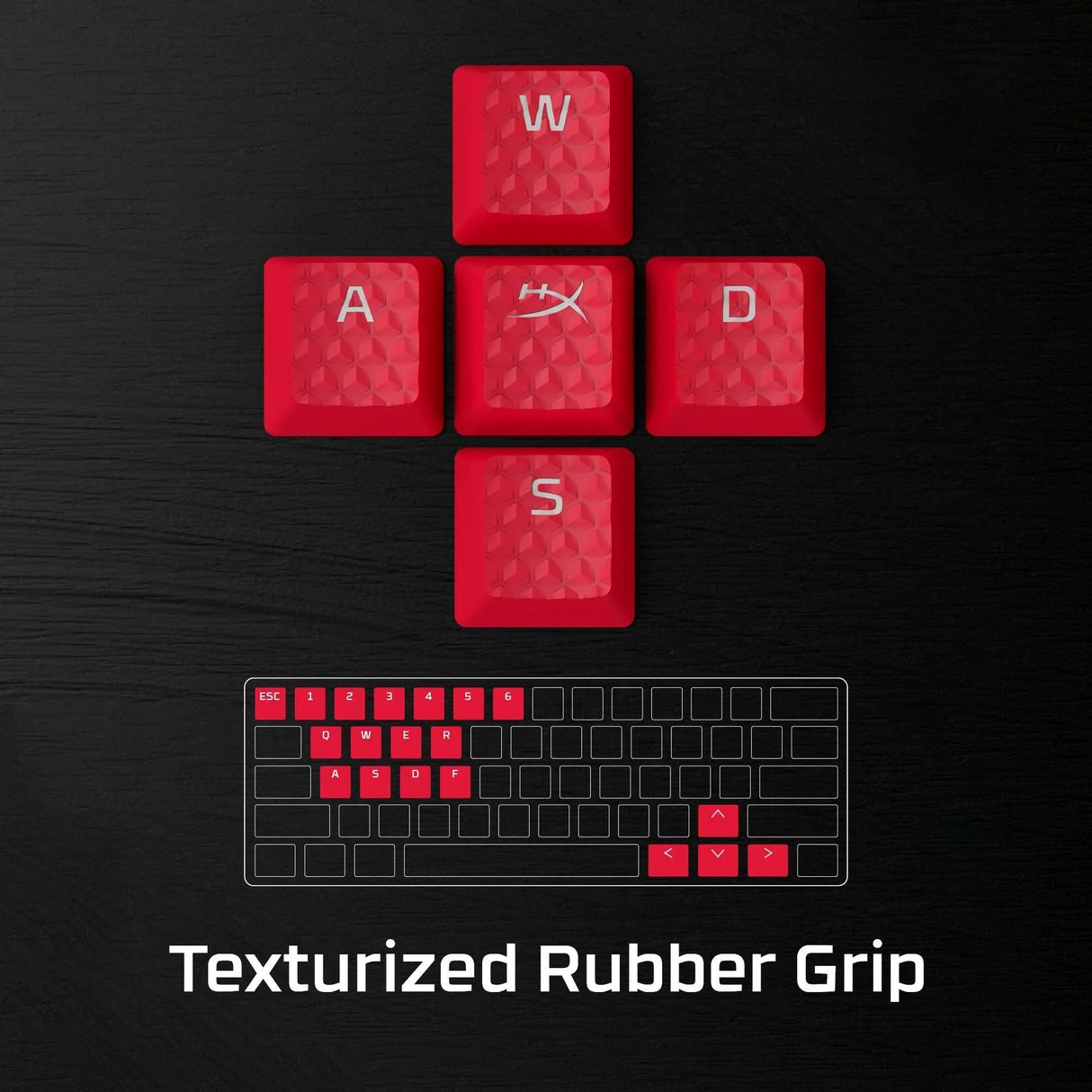 HP HyperX Rubber Keycaps - Gaming Accessory Kit - Pink (US Layout) (519U0AA)
