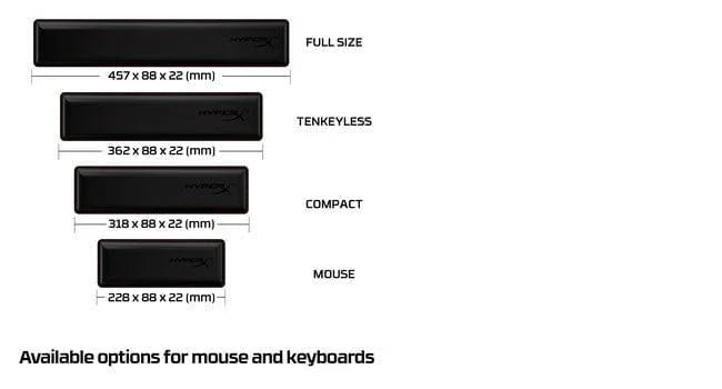 HP HyperX Wrist Rest - Keyboard - Compact 60% 65% (4Z7X0AA)