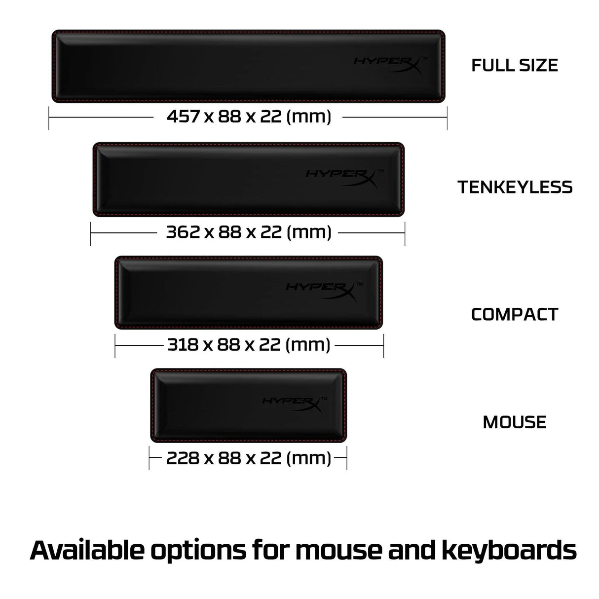 HP HyperX Wrist Rest - Keyboard - Compact 60% 65% (4Z7X0AA)