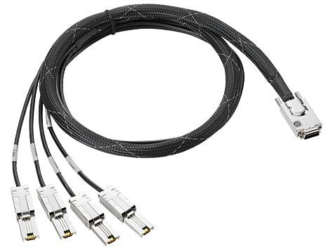 HP K2R10A Serial Attached SCSI (SAS) cable 4 m Black, Silver