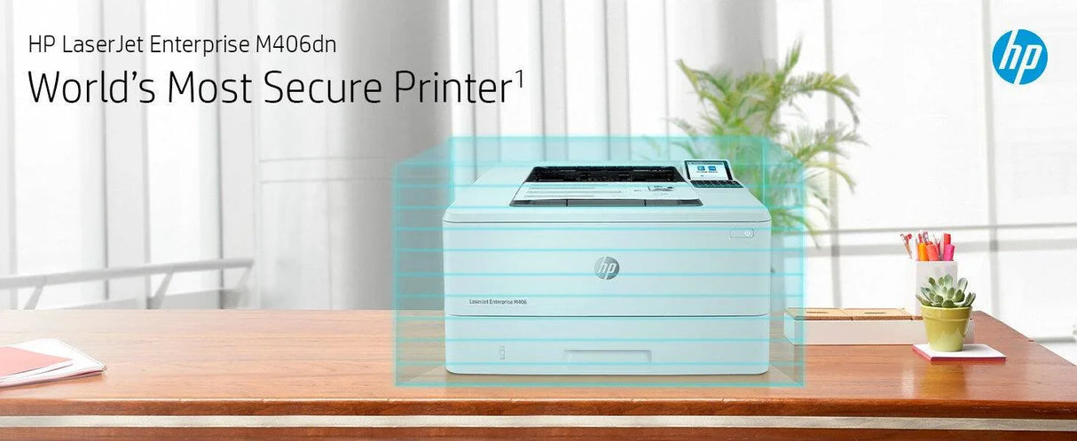 HP LASERJET ENTERPRISE M406DN – MONOCHROME LASER PRINTER – 40 PPM, ENTERPRISE SECURITY