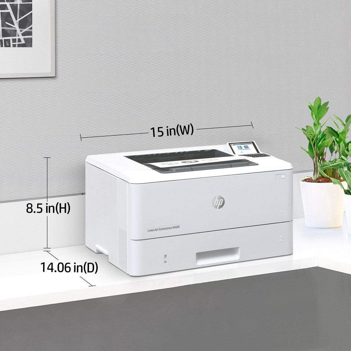 HP LASERJET ENTERPRISE M406DN – MONOCHROME LASER PRINTER – 40 PPM, ENTERPRISE SECURITY