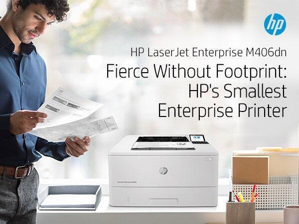HP LASERJET ENTERPRISE M406DN – MONOCHROME LASER PRINTER – 40 PPM, ENTERPRISE SECURITY