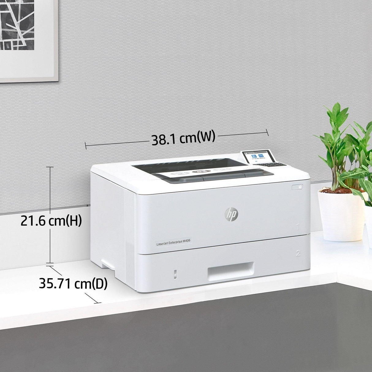 HP LASERJET ENTERPRISE M406DN – MONOCHROME LASER PRINTER – 40 PPM, ENTERPRISE SECURITY
