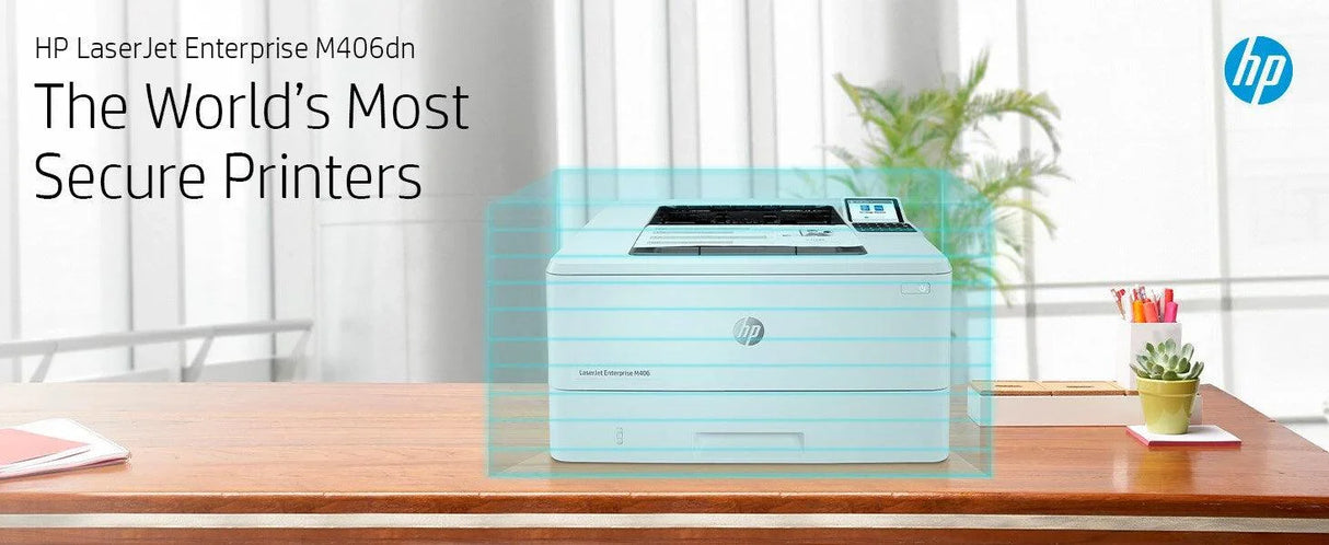 HP LASERJET ENTERPRISE M406DN – MONOCHROME LASER PRINTER – 40 PPM, ENTERPRISE SECURITY