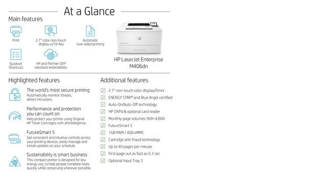 HP LaserJet Enterprise M406dn (3PZ15A)