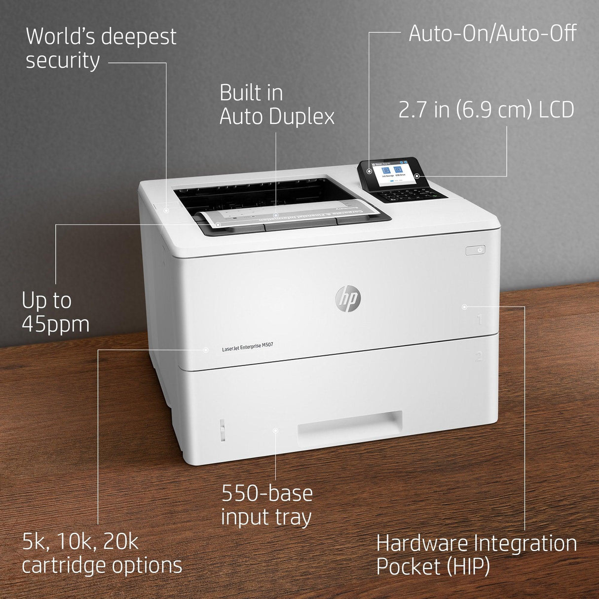 HP LaserJet Enterprise M507dn Printer