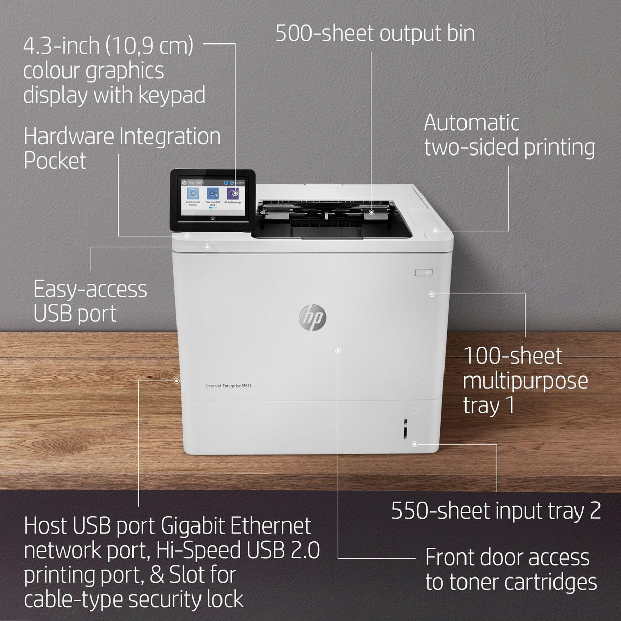 HP LaserJet Enterprise M611dn (7PS84A)