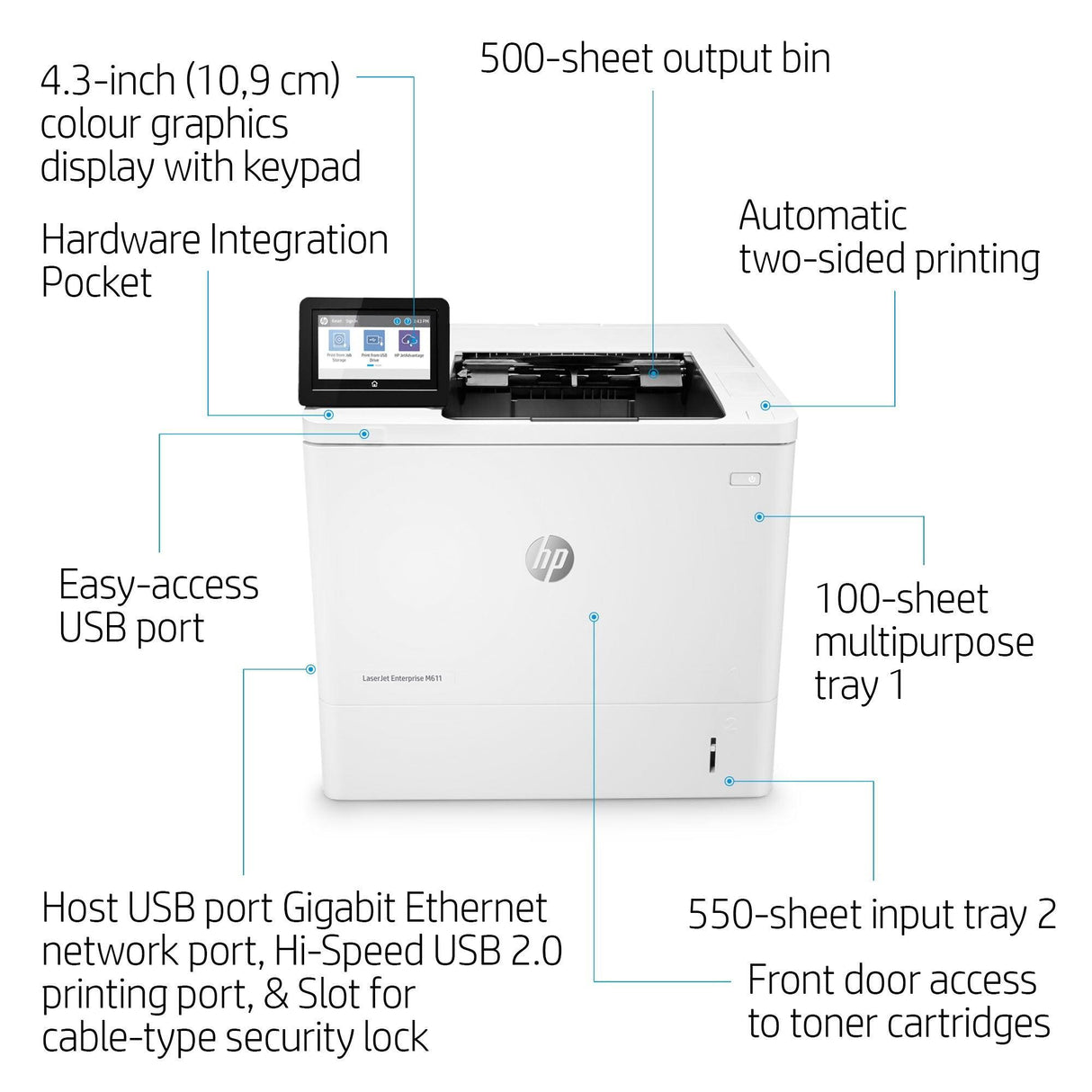 HP LaserJet Enterprise M611dn (7PS84A)