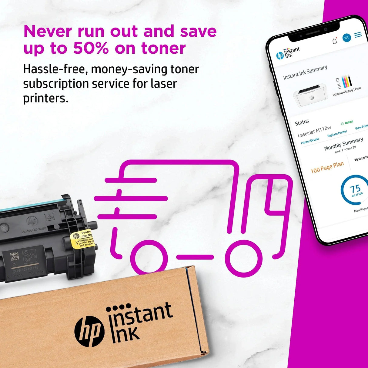 HP LaserJet M110w – Wireless Monochrome Laser Printer – Compact Office Printing