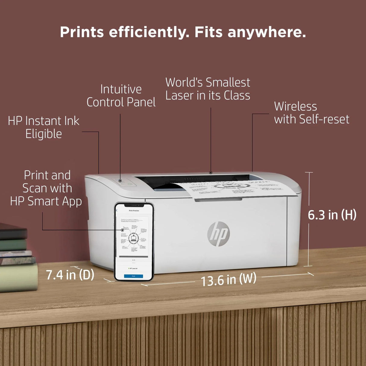 HP LaserJet M110w – Wireless Monochrome Laser Printer – Compact Office Printing