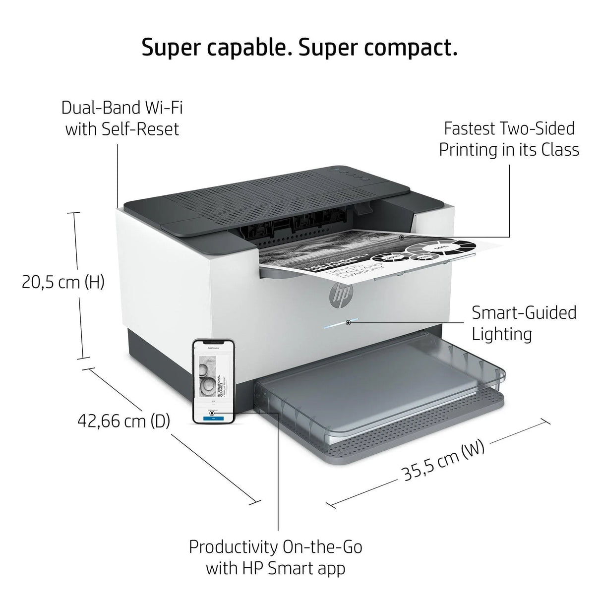 HP LASERJET M209DW – MONOCHROME LASER PRINTER – FAST DUPLEX & WIRELESS PRINTING